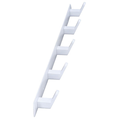 Wall Mounted Coat Rack Modern Stylish Coat Hanger Rack with 5 Hooks for Bathroom Living Room White V1294-YM0523-3112220037311
