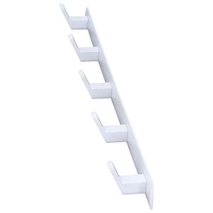 Wall Mounted Coat Rack Modern Stylish Coat Hanger Rack with 5 Hooks for Bathroom Living Room White V1294-YM0523-3112220037311