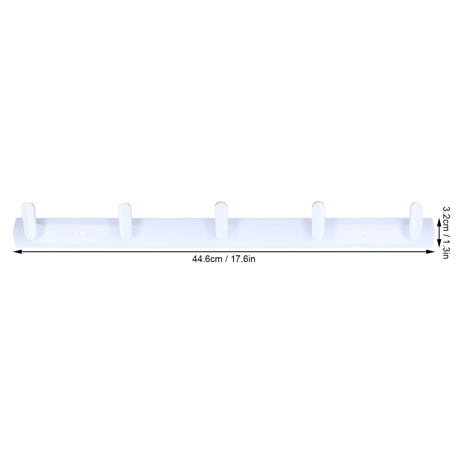 Wall Mounted Coat Rack Modern Stylish Coat Hanger Rack with 5 Hooks for Bathroom Living Room White V1294-YM0523-3112220037311