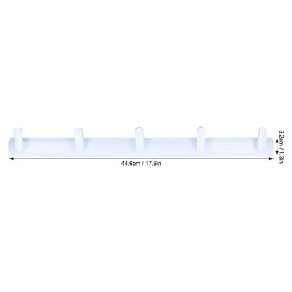 Wall Mounted Coat Rack Modern Stylish Coat Hanger Rack with 5 Hooks for Bathroom Living Room White V1294-YM0523-3112220037311