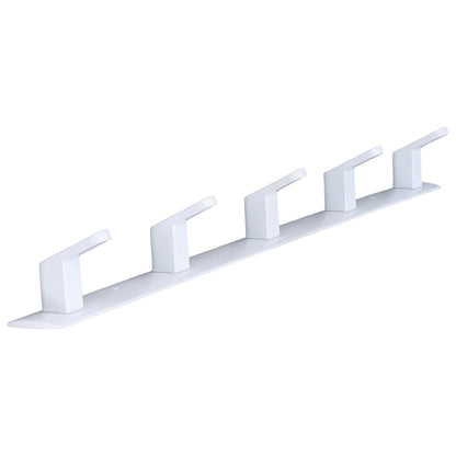 Wall Mounted Coat Rack Modern Stylish Coat Hanger Rack with 5 Hooks for Bathroom Living Room White V1294-YM0523-3112220037311