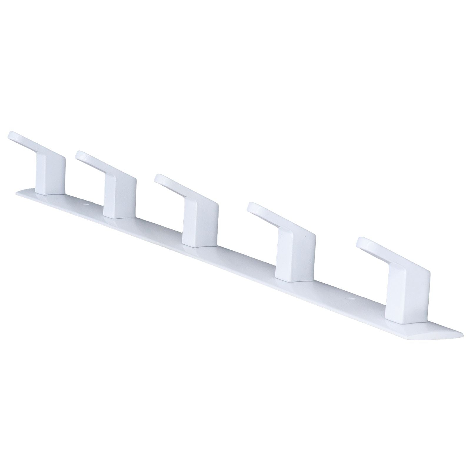 Wall Mounted Coat Rack Modern Stylish Coat Hanger Rack with 5 Hooks for Bathroom Living Room White V1294-YM0523-3112220037311