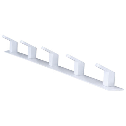 Wall Mounted Coat Rack Modern Stylish Coat Hanger Rack with 5 Hooks for Bathroom Living Room White V1294-YM0523-3112220037311