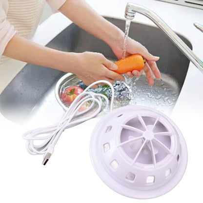 Mini Ultrasonic Dishwasher Portable USB Household Fruit Dishwasher for Home KitchenWhite V1294-YM0523-3113210186111
