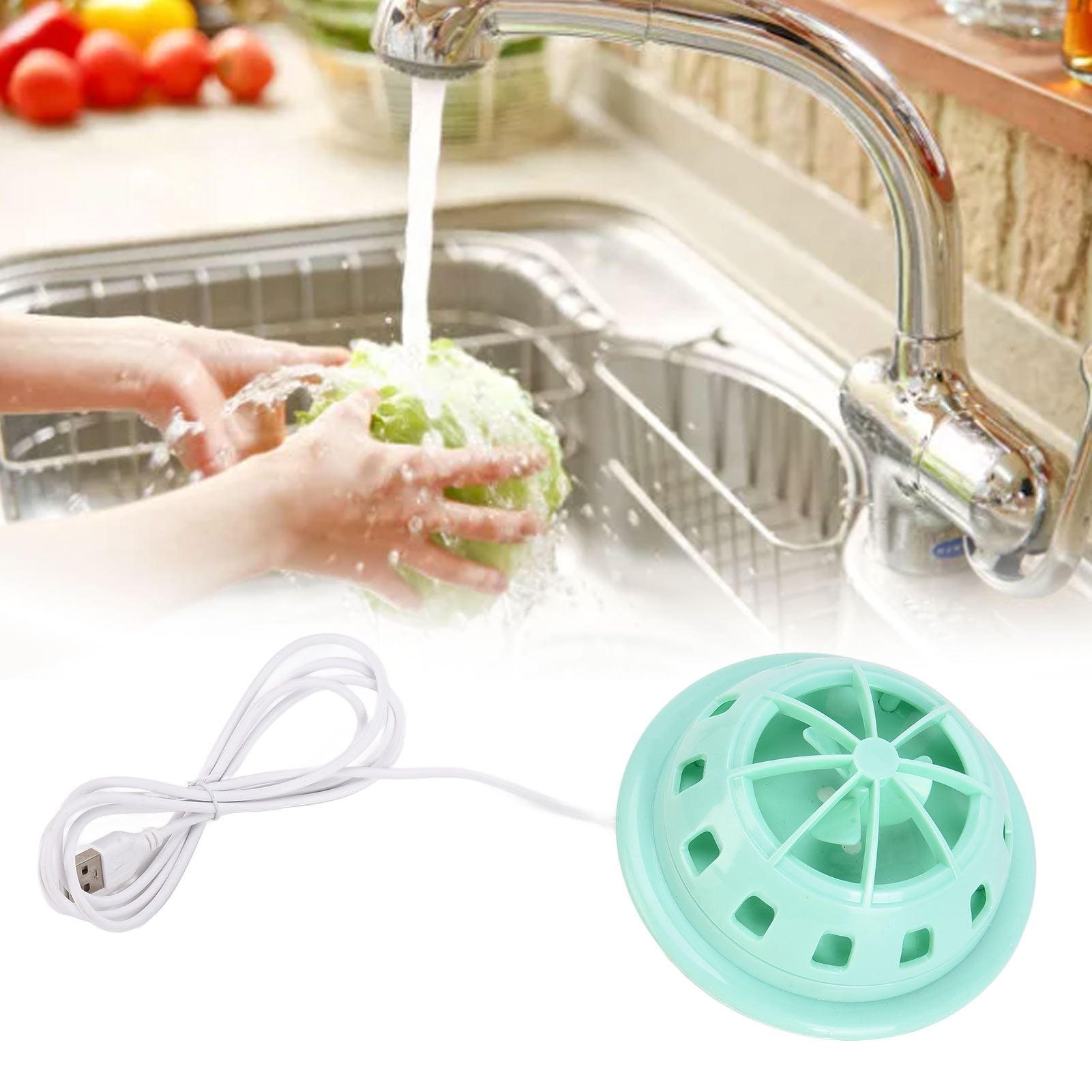 Mini Ultrasonic Dishwasher Portable USB Household Fruit Dishwasher for Home KitchenGreen V1294-YM0523-3113210186112