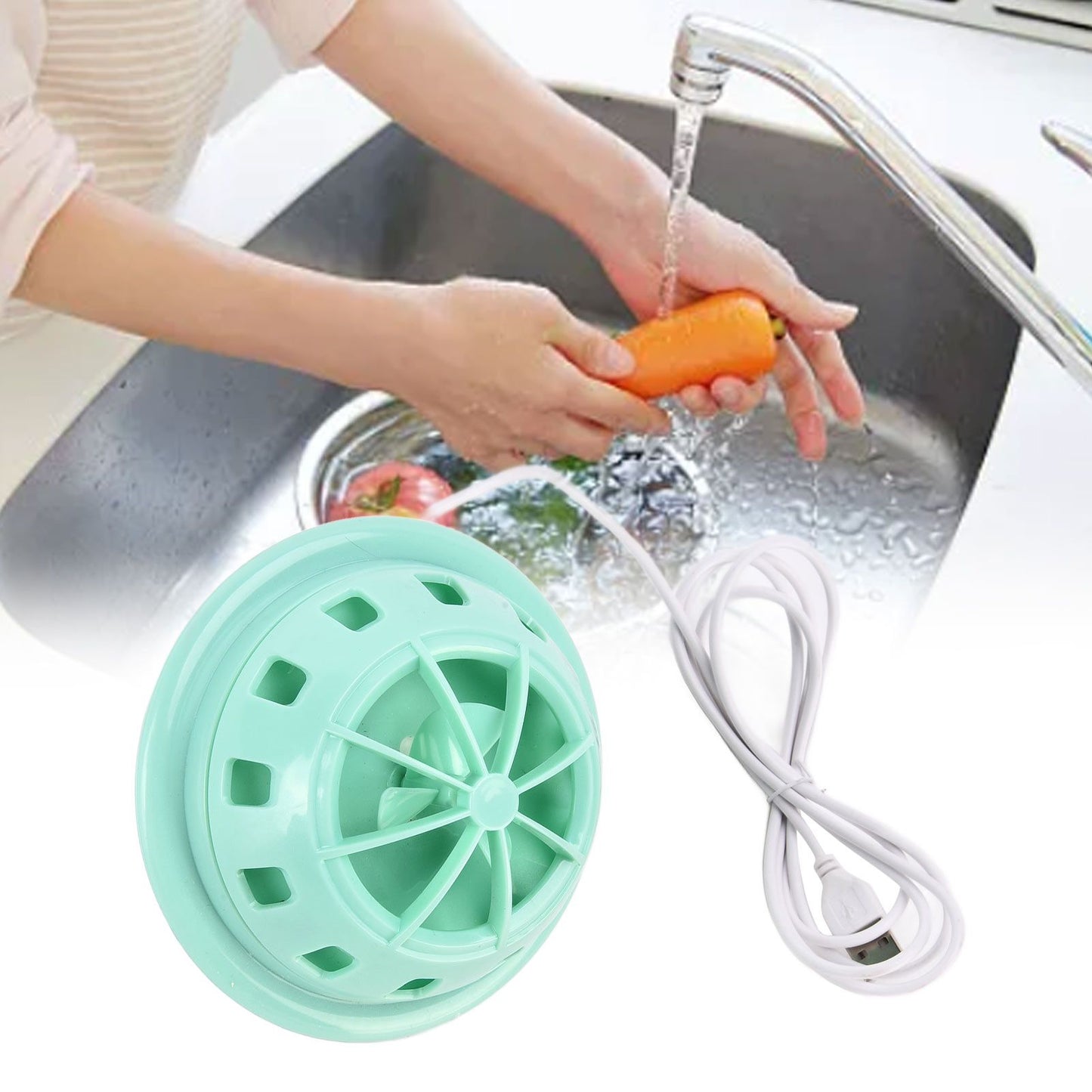 Mini Ultrasonic Dishwasher Portable USB Household Fruit Dishwasher for Home KitchenGreen V1294-YM0523-3113210186112