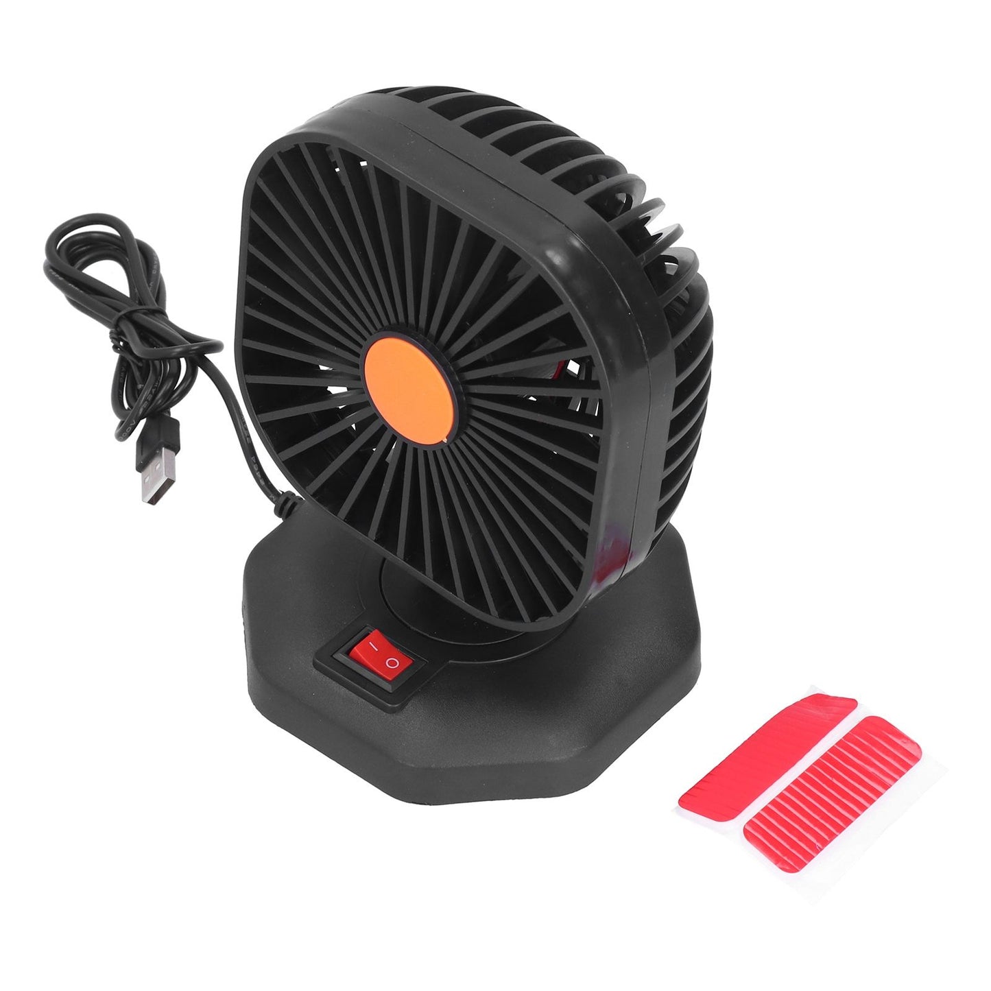 USB Car Fan ABS 360 degrees Rotatable Single Headed USB Charging Mini Car Cooling Fan 5V 2A V1294-YM0523-3113210202811