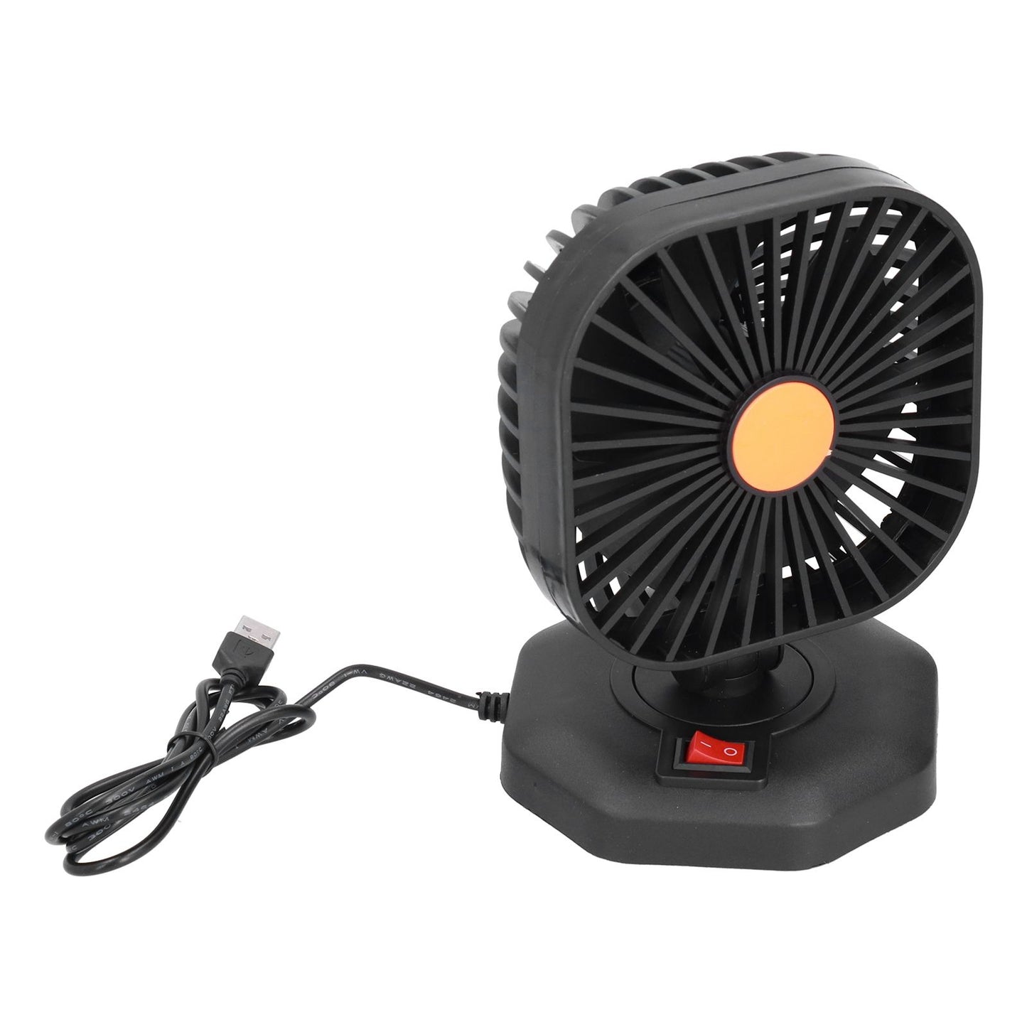 USB Car Fan ABS 360 degrees Rotatable Single Headed USB Charging Mini Car Cooling Fan 5V 2A V1294-YM0523-3113210202811