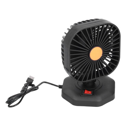 USB Car Fan ABS 360 degrees Rotatable Single Headed USB Charging Mini Car Cooling Fan 5V 2A V1294-YM0523-3113210202811