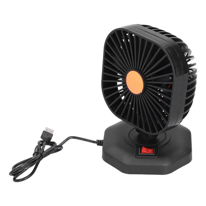 USB Car Fan ABS 360 degrees Rotatable Single Headed USB Charging Mini Car Cooling Fan 5V 2A V1294-YM0523-3113210202811