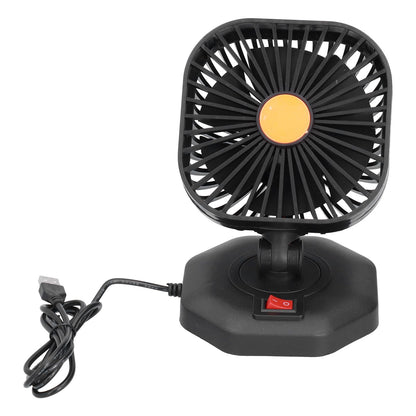 USB Car Fan ABS 360 degrees Rotatable Single Headed USB Charging Mini Car Cooling Fan 5V 2A V1294-YM0523-3113210202811