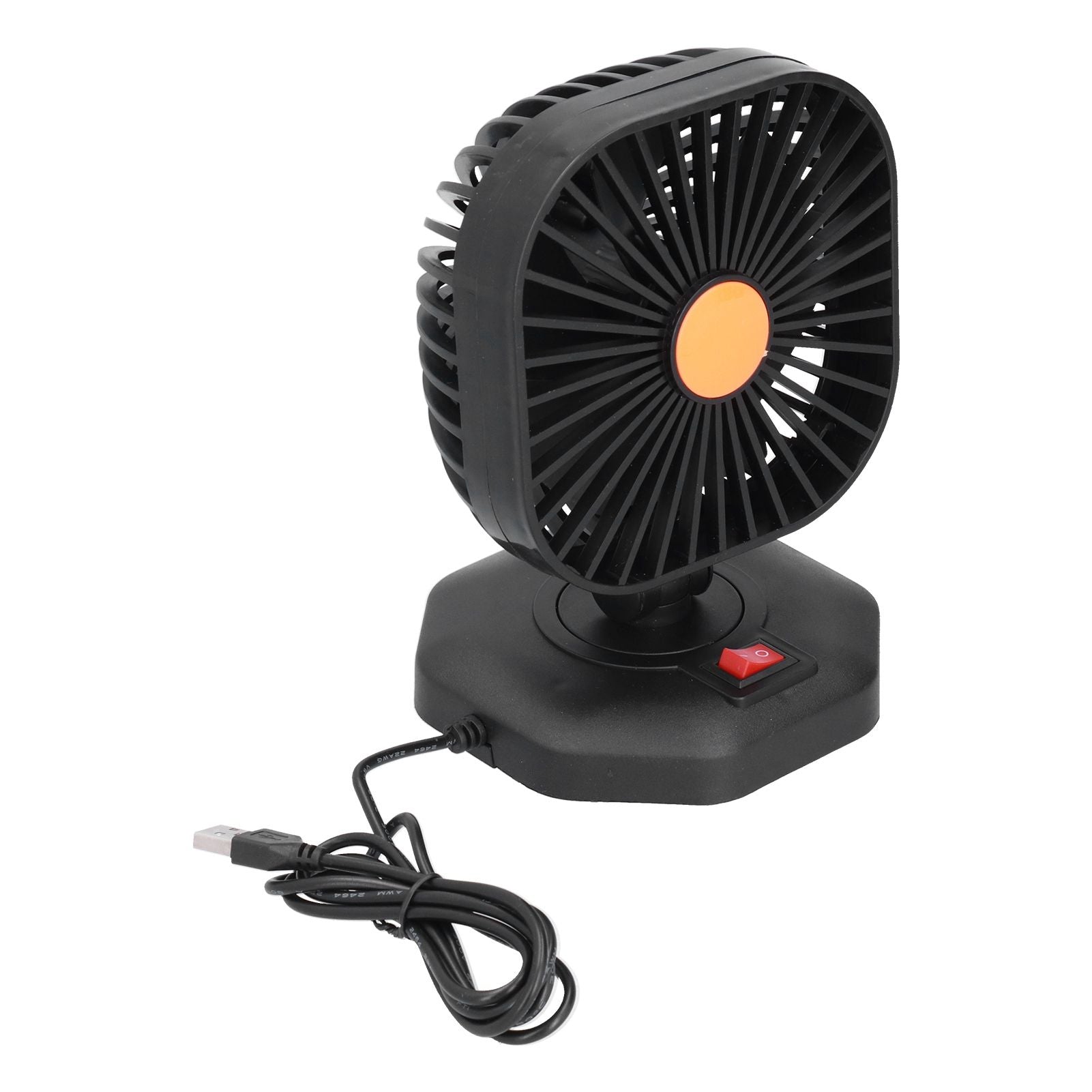 USB Car Fan ABS 360 degrees Rotatable Single Headed USB Charging Mini Car Cooling Fan 5V 2A V1294-YM0523-3113210202811