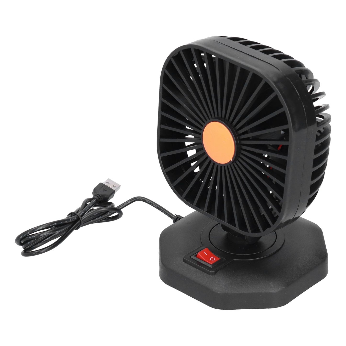 USB Car Fan ABS 360 degrees Rotatable Single Headed USB Charging Mini Car Cooling Fan 5V 2A V1294-YM0523-3113210202811