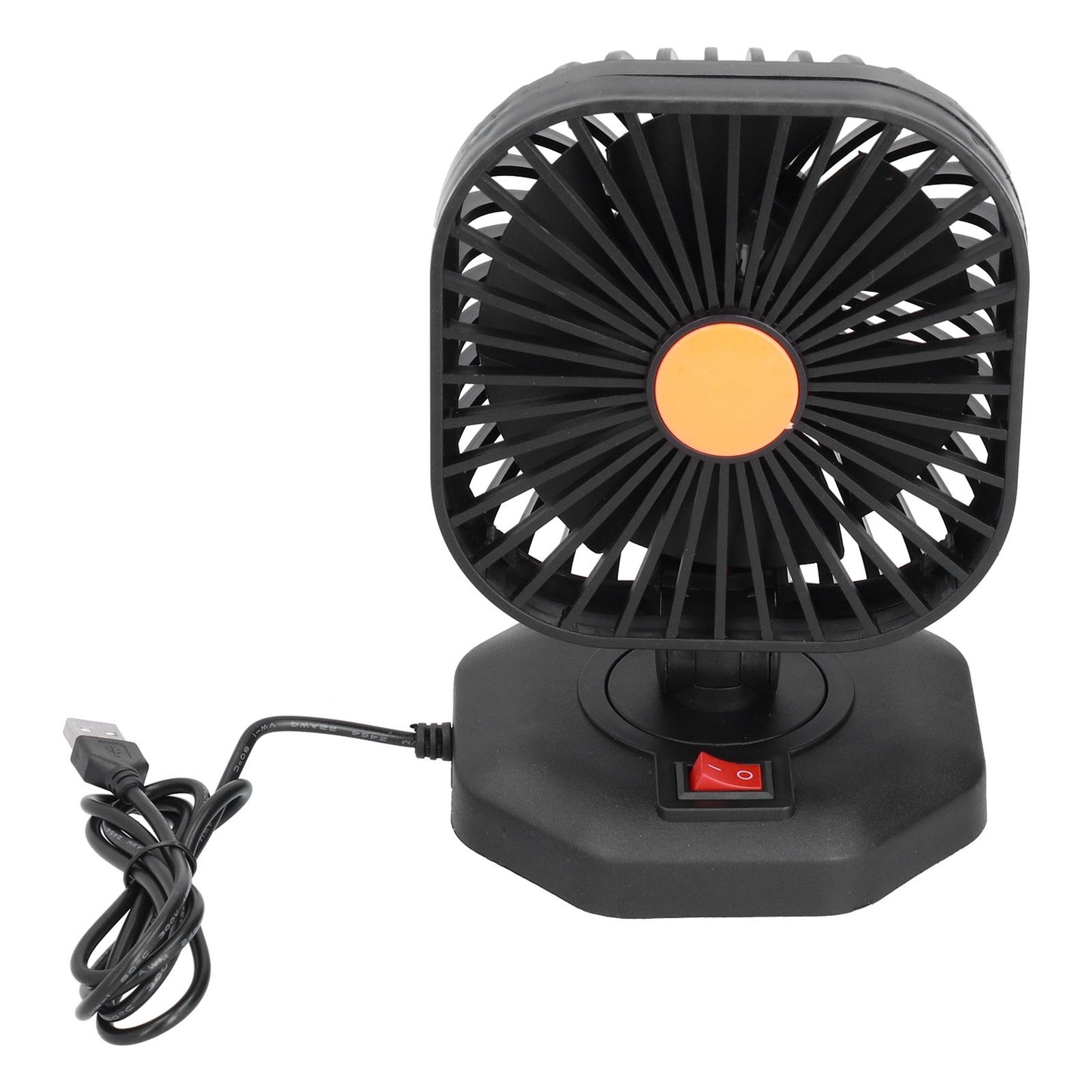 USB Car Fan ABS 360 degrees Rotatable Single Headed USB Charging Mini Car Cooling Fan 5V 2A V1294-YM0523-3113210202811