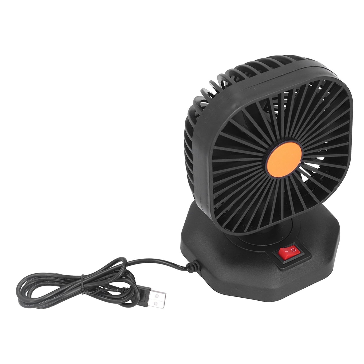 USB Car Fan ABS 360 degrees Rotatable Single Headed USB Charging Mini Car Cooling Fan 5V 2A V1294-YM0523-3113210202811