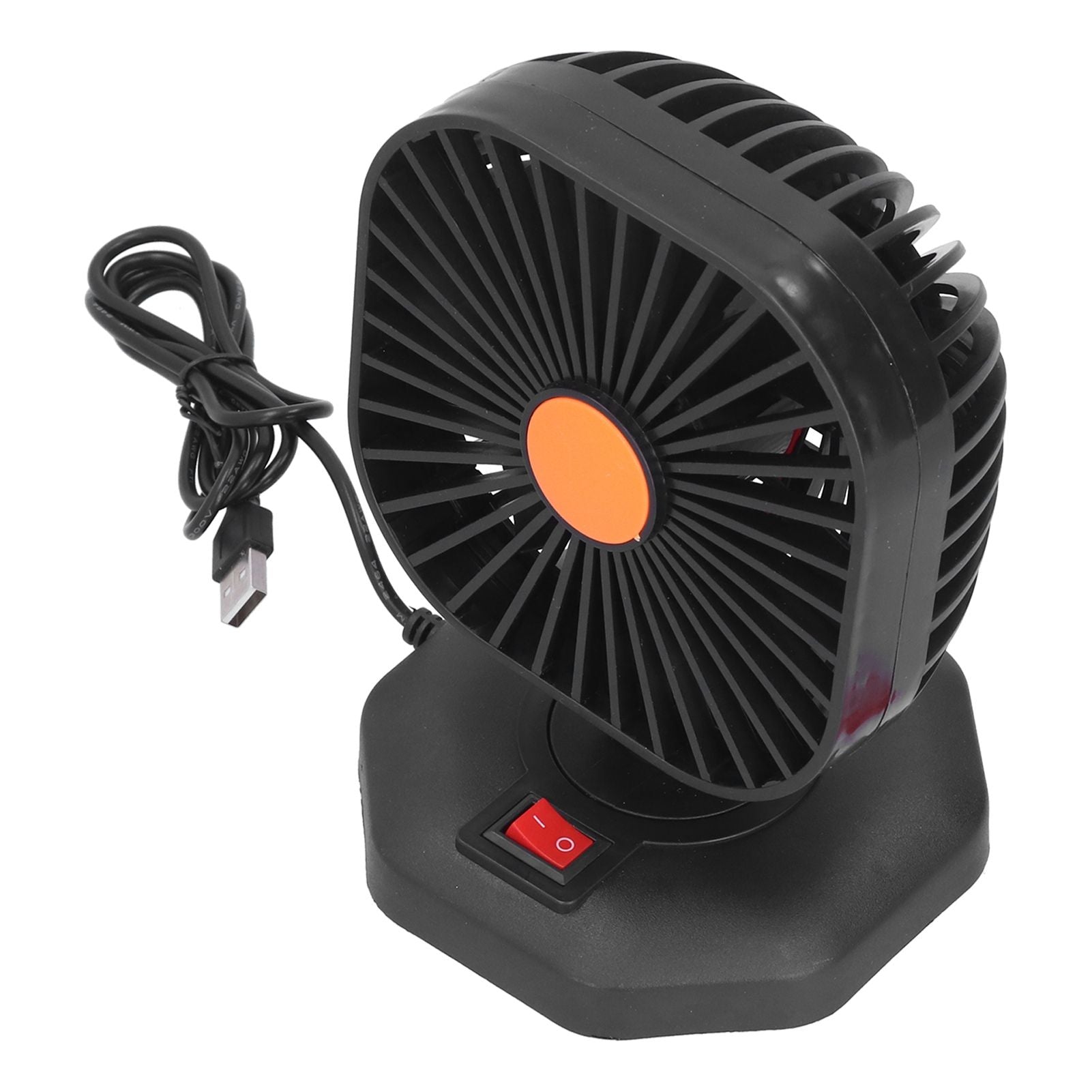 USB Car Fan ABS 360 degrees Rotatable Single Headed USB Charging Mini Car Cooling Fan 5V 2A V1294-YM0523-3113210202811