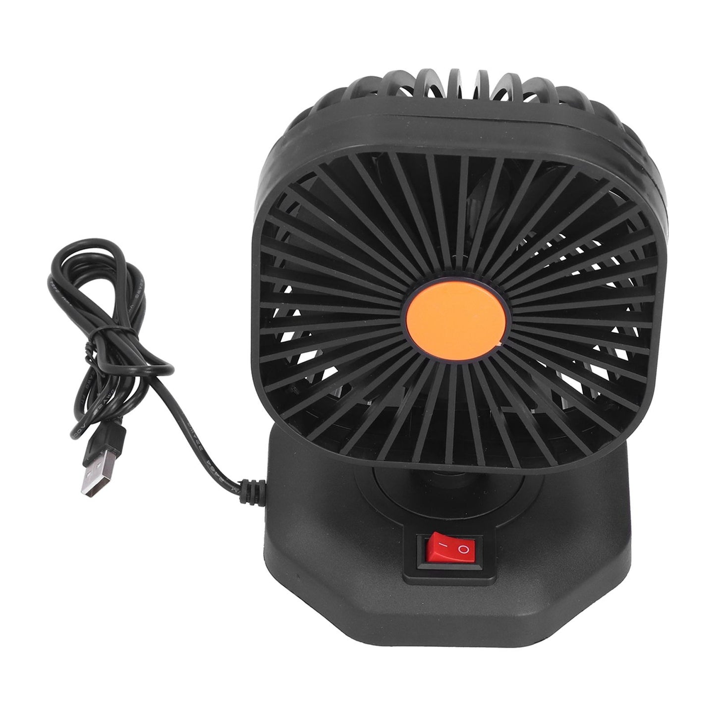 USB Car Fan ABS 360 degrees Rotatable Single Headed USB Charging Mini Car Cooling Fan 5V 2A V1294-YM0523-3113210202811