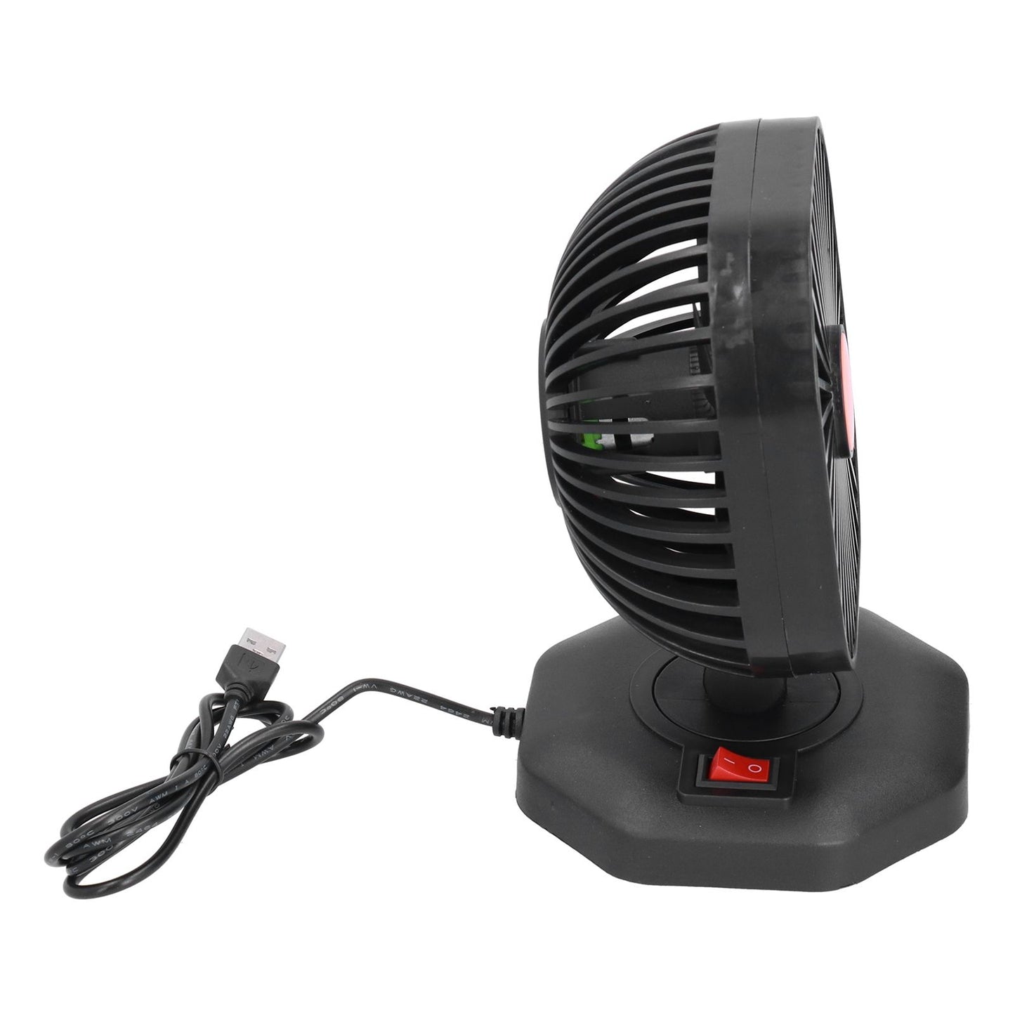 USB Car Fan ABS 360 degrees Rotatable Single Headed USB Charging Mini Car Cooling Fan 5V 2A V1294-YM0523-3113210202811