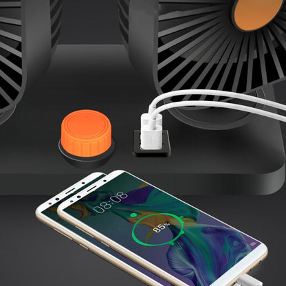 USB Car Fan ABS 360 degrees Rotatable Single Headed USB Charging Mini Car Cooling Fan 5V 2A V1294-YM0523-3113210202811