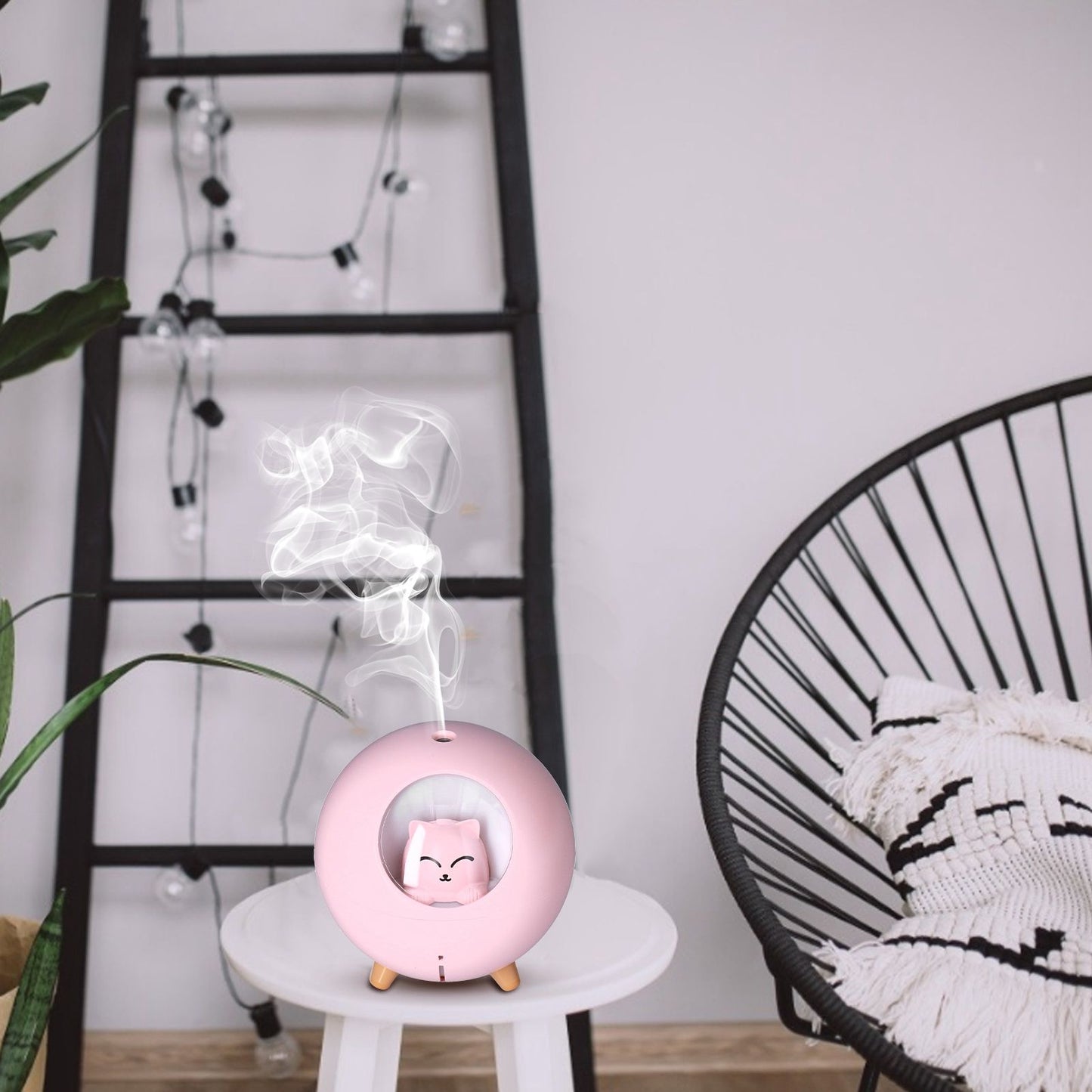 Mini Car Air Humidifier Lovely USB Cool Mist Humidifiers for Offices Bedrooms 220 MLPink V1294-YM0523-3113210208213