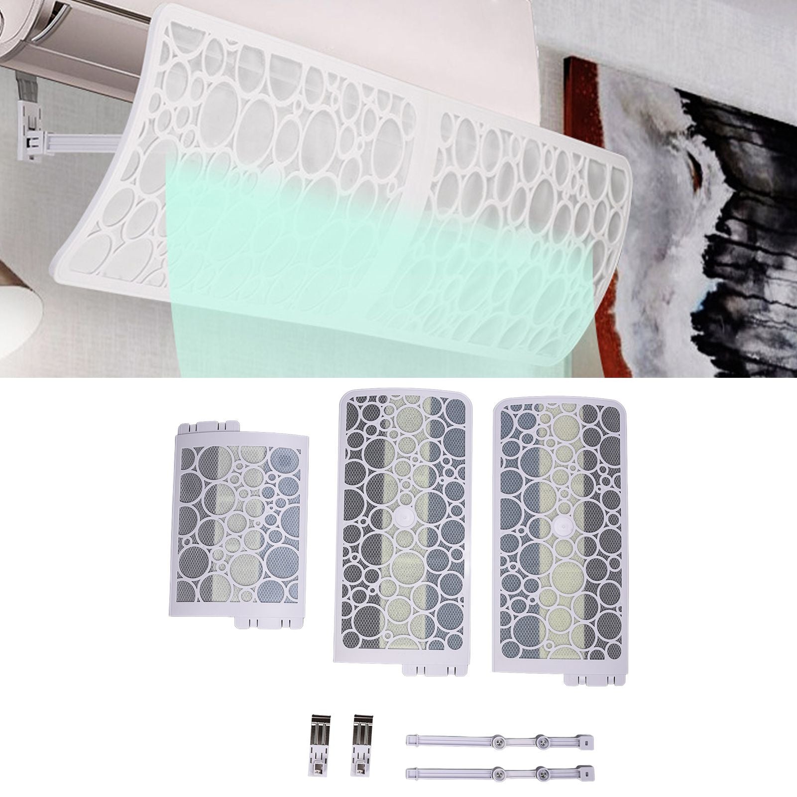 1200mm Air Conditioning Windshield 300 degrees Adjustable Anti Direct Blowing Air Outlet Deflector Baffle V1294-YM0523-3113210215811