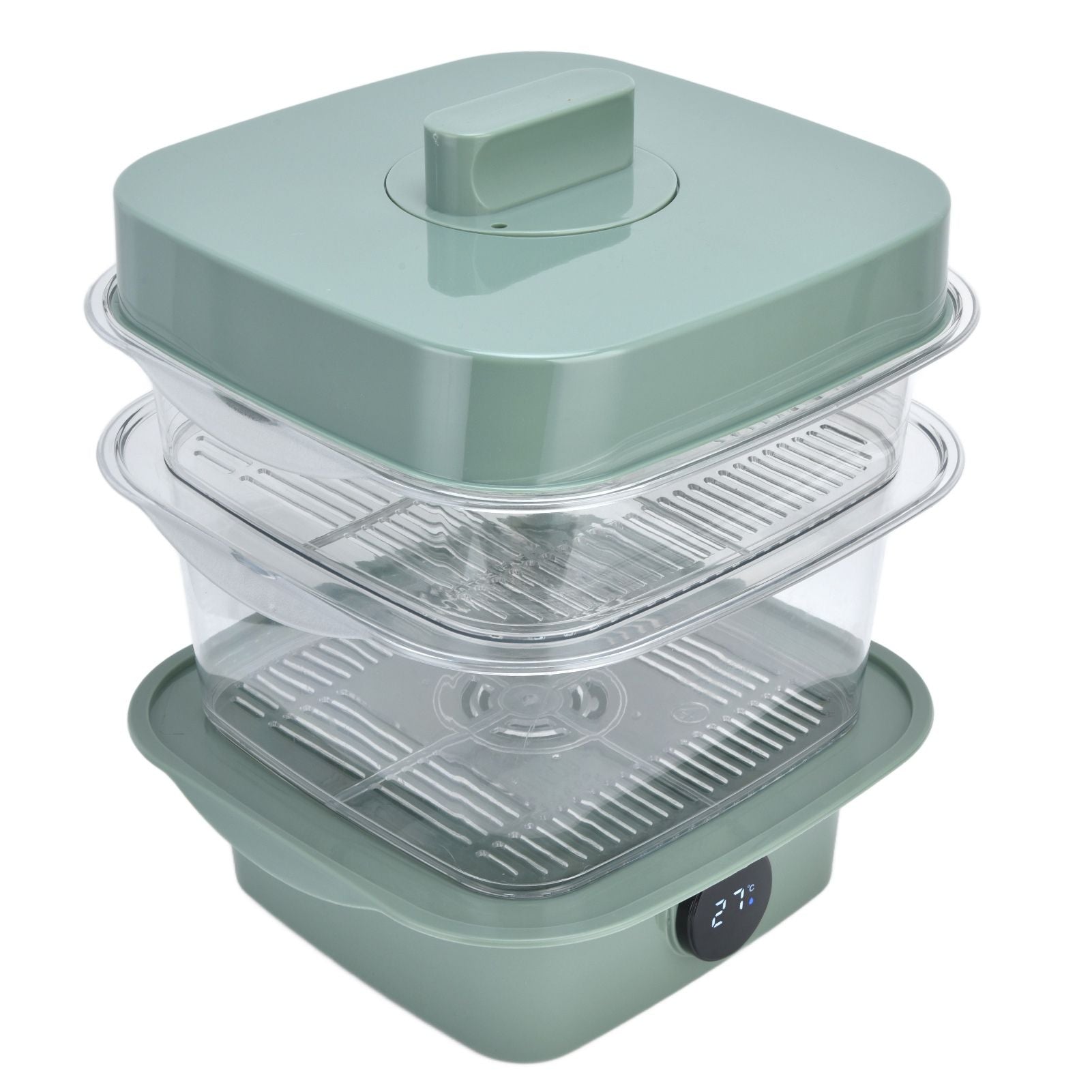 4Pcs/Set Multilayer Food Insulation Cover Transparent Leftovers Dust Cover with Temperature Panel V1294-YM0523-3113210216611