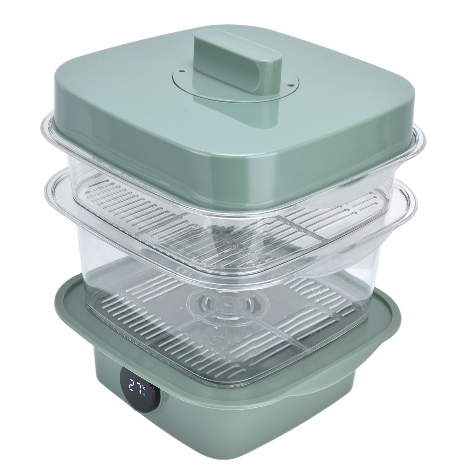 4Pcs/Set Multilayer Food Insulation Cover Transparent Leftovers Dust Cover with Temperature Panel V1294-YM0523-3113210216611