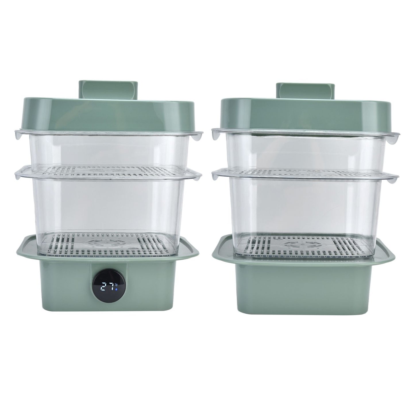 4Pcs/Set Multilayer Food Insulation Cover Transparent Leftovers Dust Cover with Temperature Panel V1294-YM0523-3113210216611