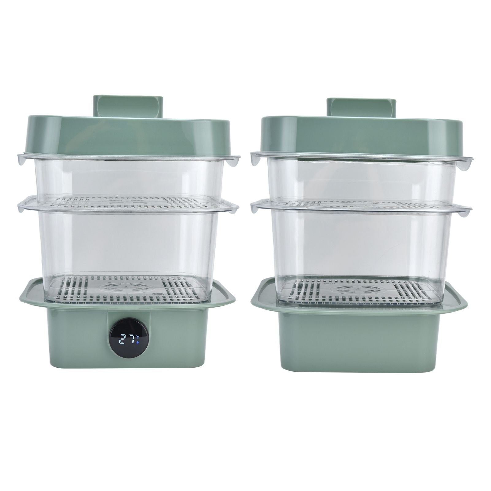 4Pcs/Set Multilayer Food Insulation Cover Transparent Leftovers Dust Cover with Temperature Panel V1294-YM0523-3113210216611