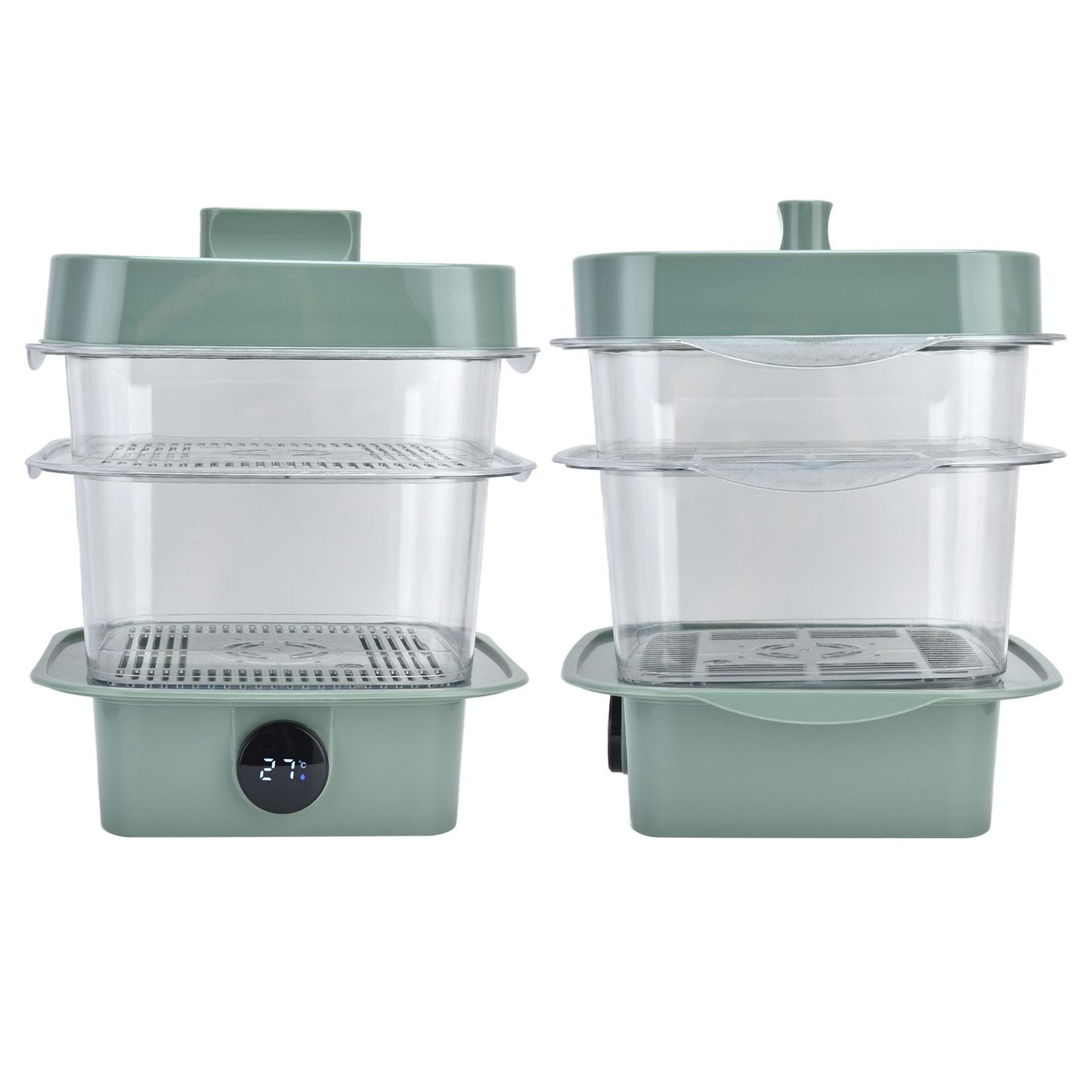 4Pcs/Set Multilayer Food Insulation Cover Transparent Leftovers Dust Cover with Temperature Panel V1294-YM0523-3113210216611