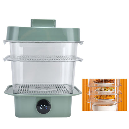 4Pcs/Set Multilayer Food Insulation Cover Transparent Leftovers Dust Cover with Temperature Panel V1294-YM0523-3113210216611