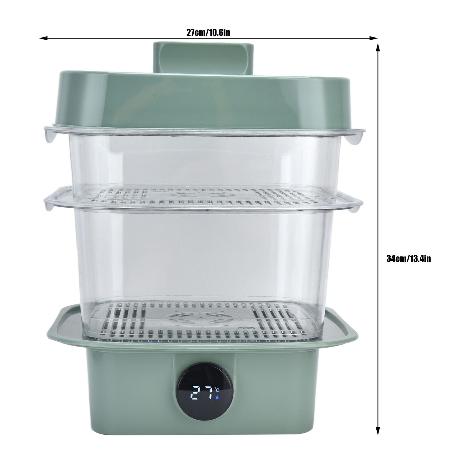 4Pcs/Set Multilayer Food Insulation Cover Transparent Leftovers Dust Cover with Temperature Panel V1294-YM0523-3113210216611