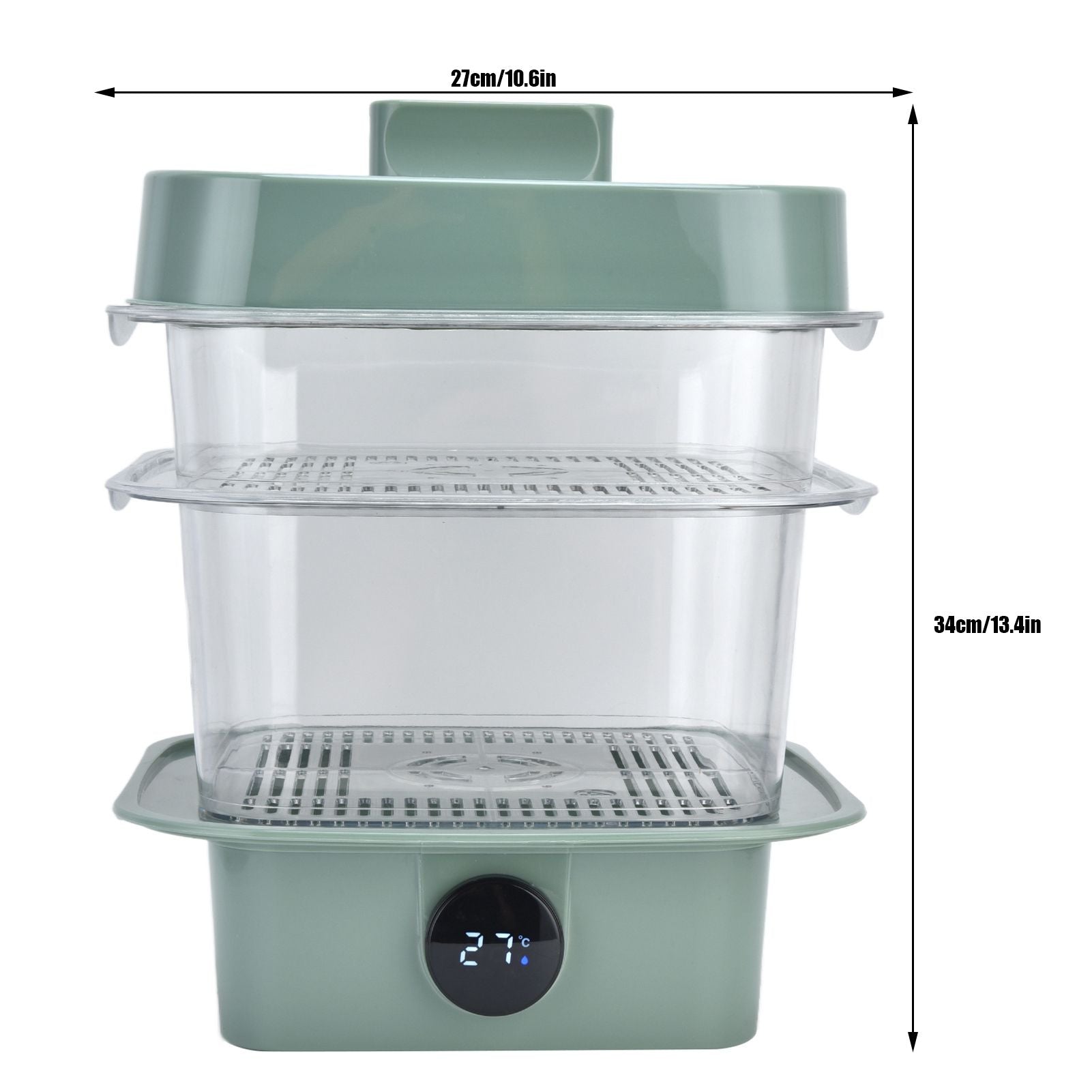 4Pcs/Set Multilayer Food Insulation Cover Transparent Leftovers Dust Cover with Temperature Panel V1294-YM0523-3113210216611