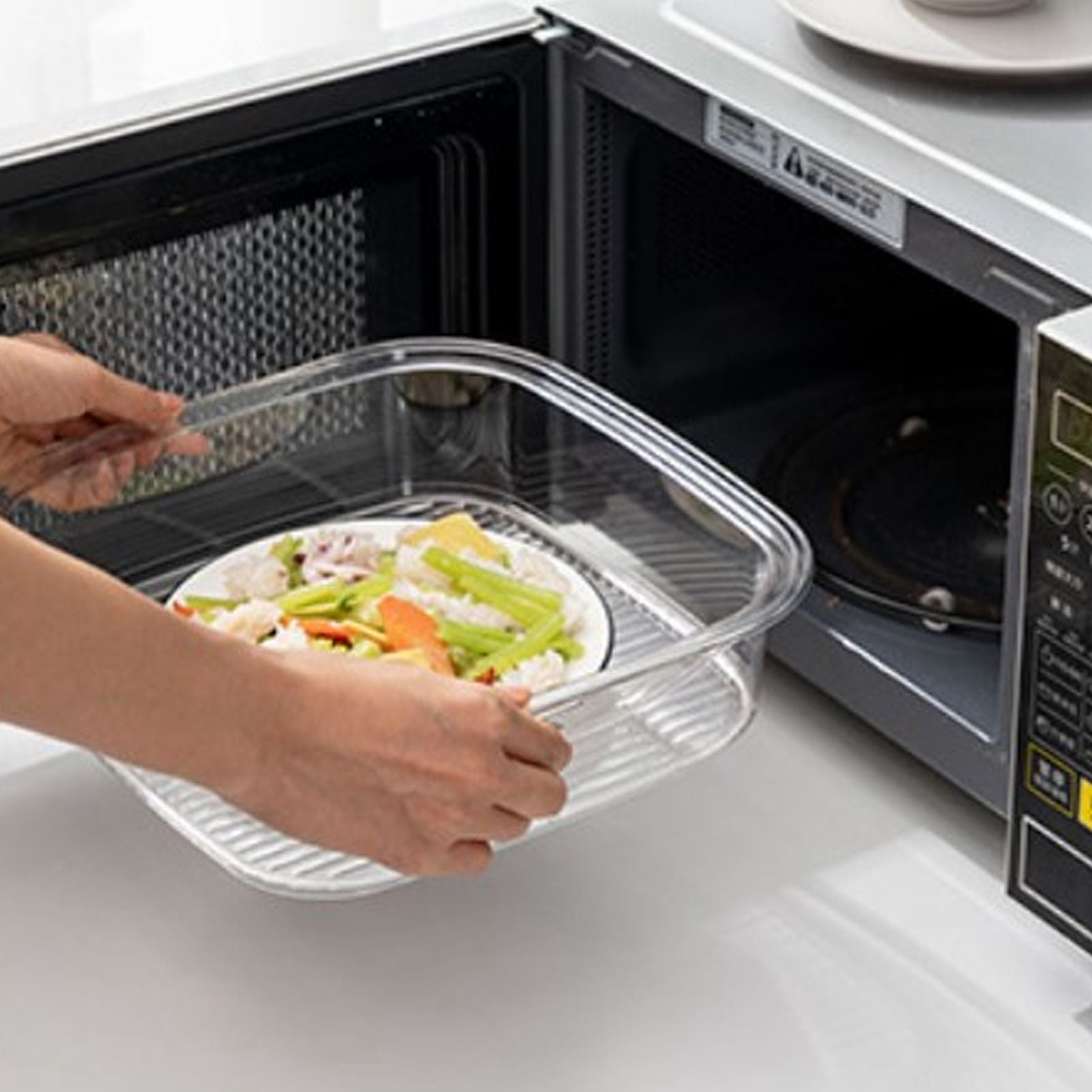 4Pcs/Set Multilayer Food Insulation Cover Transparent Leftovers Dust Cover with Temperature Panel V1294-YM0523-3113210216611
