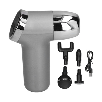 Mini Electric Muscle Massager with 20 Gears Adjustment Vibration Relaxation Equipment USB Charging Gray V1294-YM0523-3113210224411