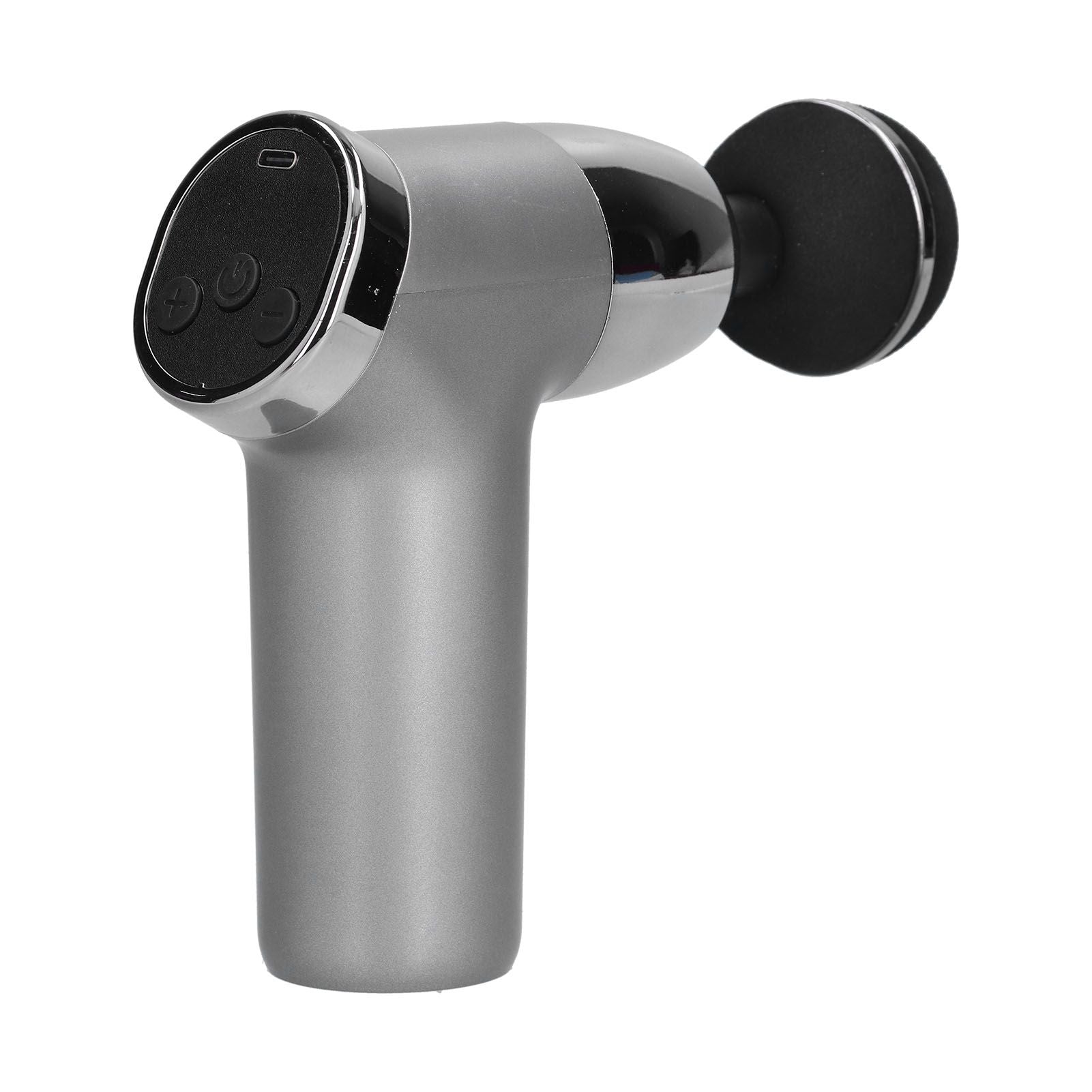 Mini Electric Muscle Massager with 20 Gears Adjustment Vibration Relaxation Equipment USB Charging Gray V1294-YM0523-3113210224411