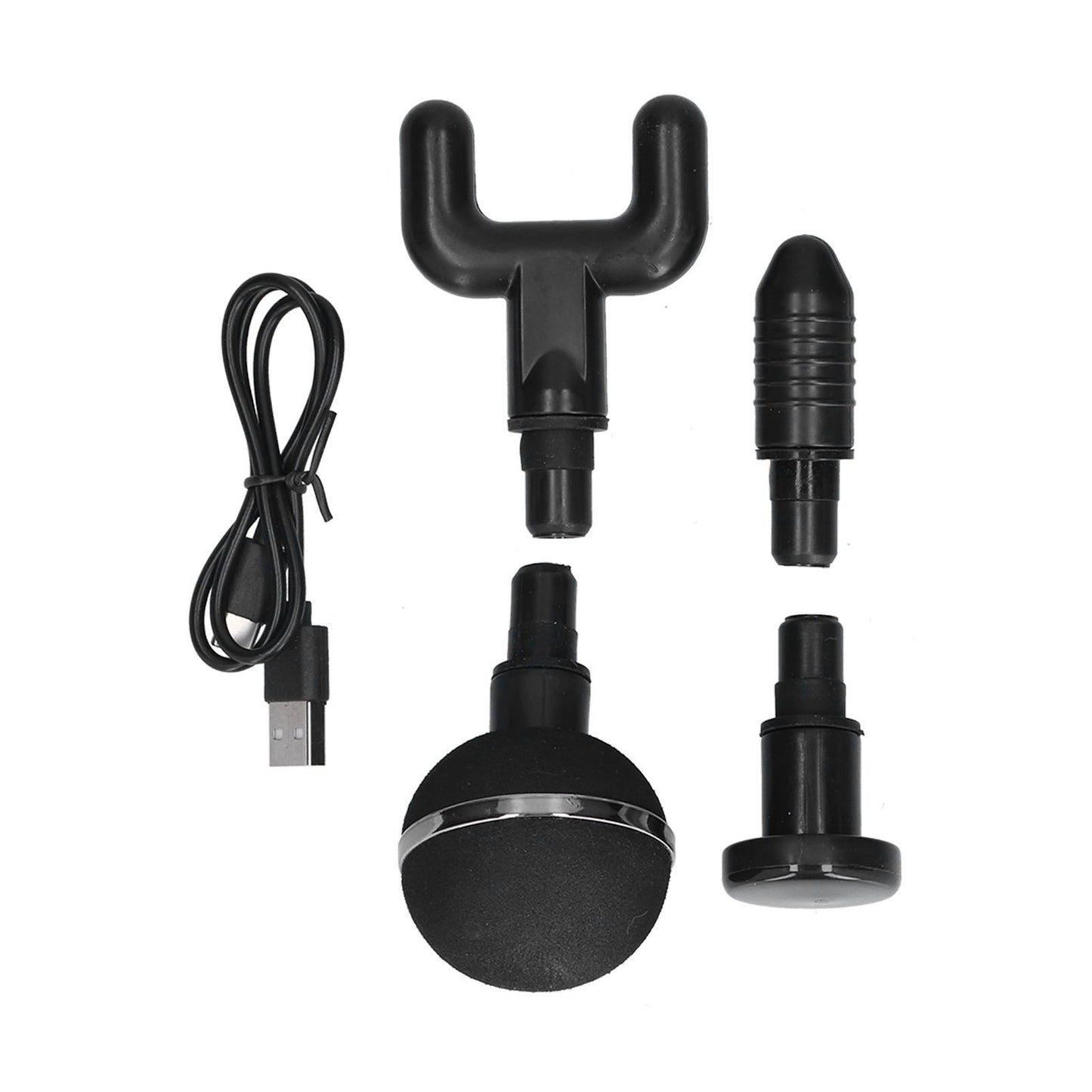 Mini Electric Muscle Massager with 20 Gears Adjustment Vibration Relaxation Equipment USB Charging Gray V1294-YM0523-3113210224411