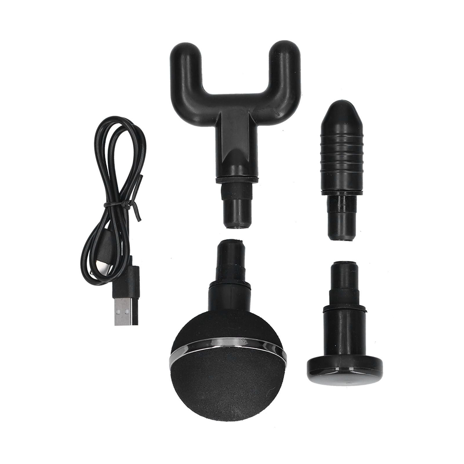 Mini Electric Muscle Massager with 20 Gears Adjustment Vibration Relaxation Equipment USB Charging Gray V1294-YM0523-3113210224411