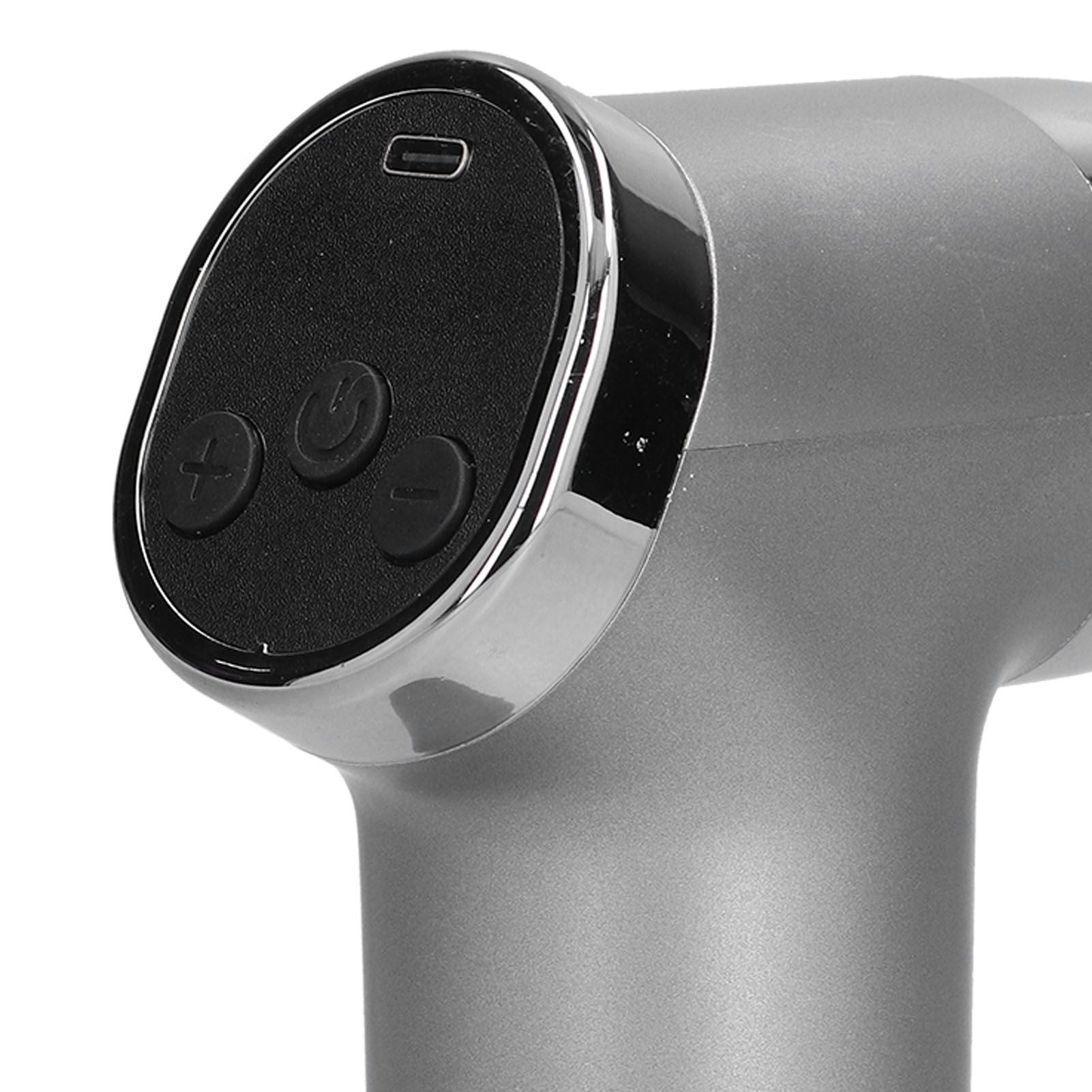 Mini Electric Muscle Massager with 20 Gears Adjustment Vibration Relaxation Equipment USB Charging Gray V1294-YM0523-3113210224411