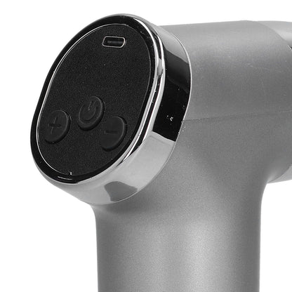 Mini Electric Muscle Massager with 20 Gears Adjustment Vibration Relaxation Equipment USB Charging Gray V1294-YM0523-3113210224411