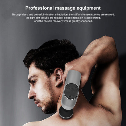 Mini Electric Muscle Massager with 20 Gears Adjustment Vibration Relaxation Equipment USB Charging Gray V1294-YM0523-3113210224411