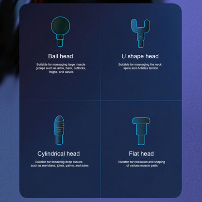 Mini Electric Muscle Massager with 20 Gears Adjustment Vibration Relaxation Equipment USB Charging Gray V1294-YM0523-3113210224411