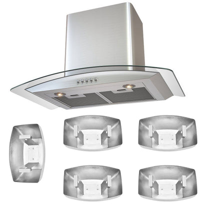 5pcs Range Hood Oil Box Adjustable Stainless Steel Kitchen Range Hood Oil Collecting Cup V1294-YM0523-3113210232711