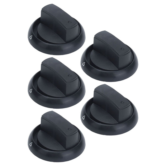 5pcs Universal Gas Stove Knob Plastic Gas Cooker Control Knob Replacement Parts for Family Reastaurant V1294-YM0523-3113210233411