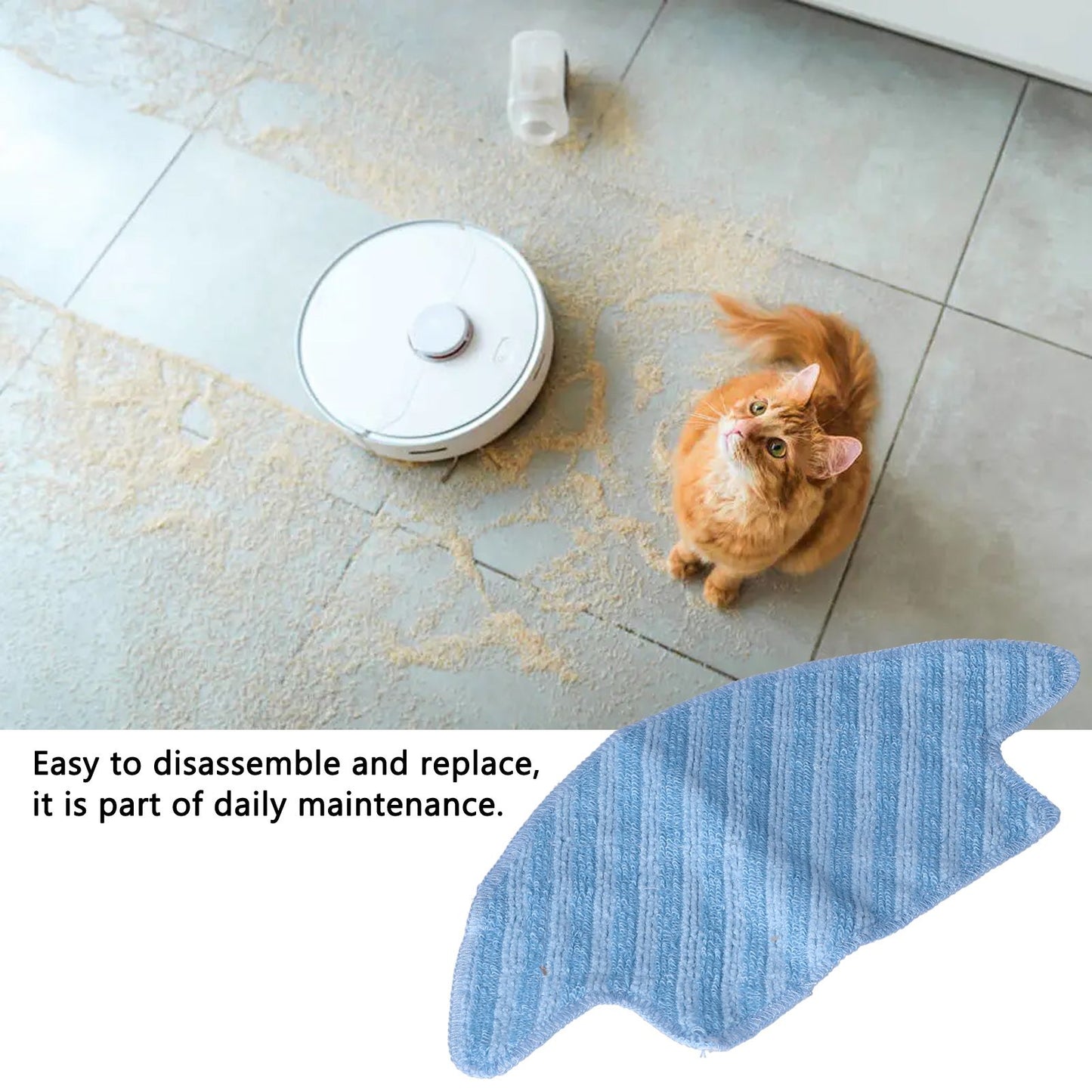 2PCS Mop Cleaning Pad Mopping Cleaning Cloth Replacement Fit for Lefant M210 M210S M210B M213 V1294-YM0523-3113210236311
