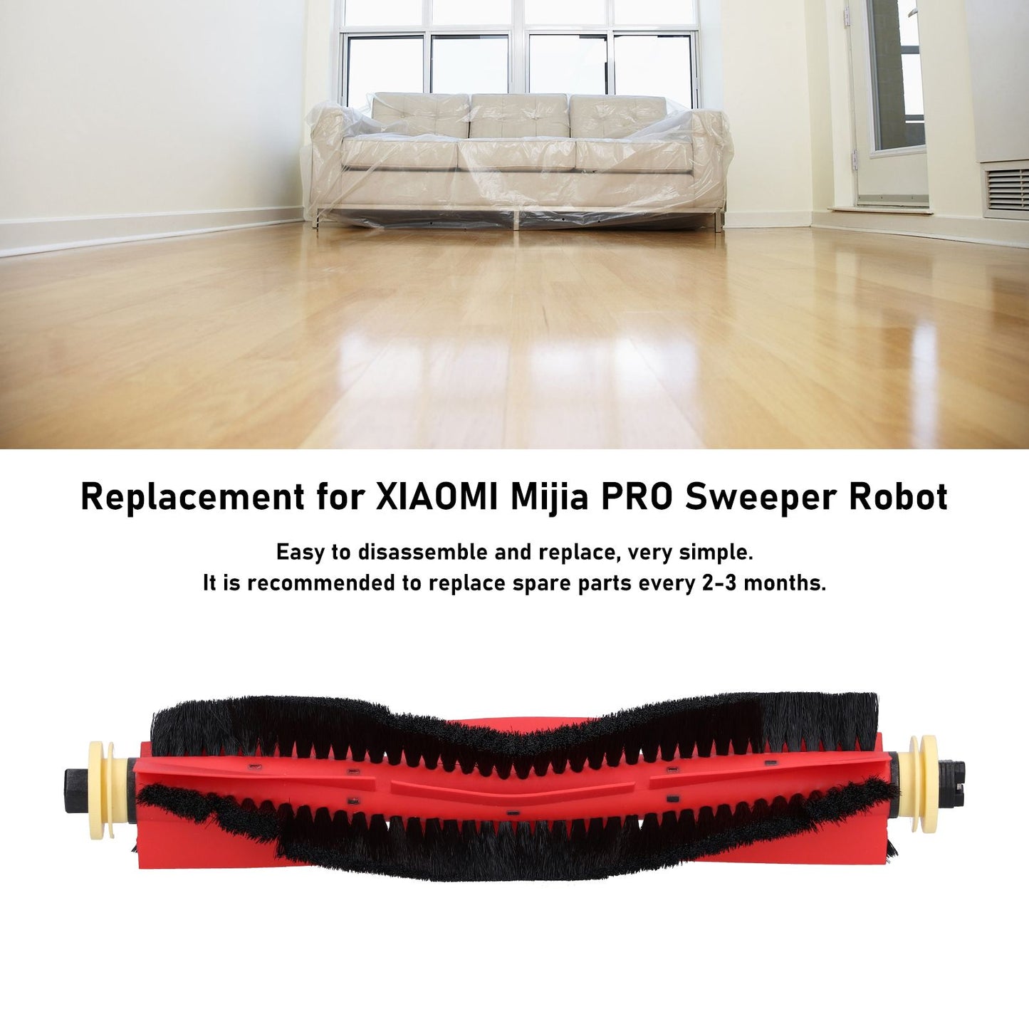 Detachable Main Rolling Brush Replacement Accessory Fit for XIAOMI Mijia PRO Sweeper Robot V1294-YM0523-3113210236611