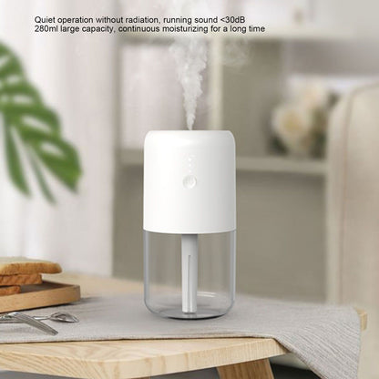 280ml Single Spray Humidifier Small Mist Quiet Operation with Warm Atmosphere Light for Car Home Office V1294-YM0523-3113210238911