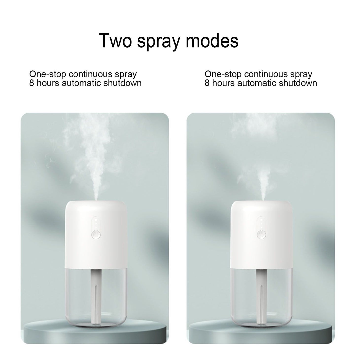 280ml Single Spray Humidifier Small Mist Quiet Operation with Warm Atmosphere Light for Car Home Office V1294-YM0523-3113210238911