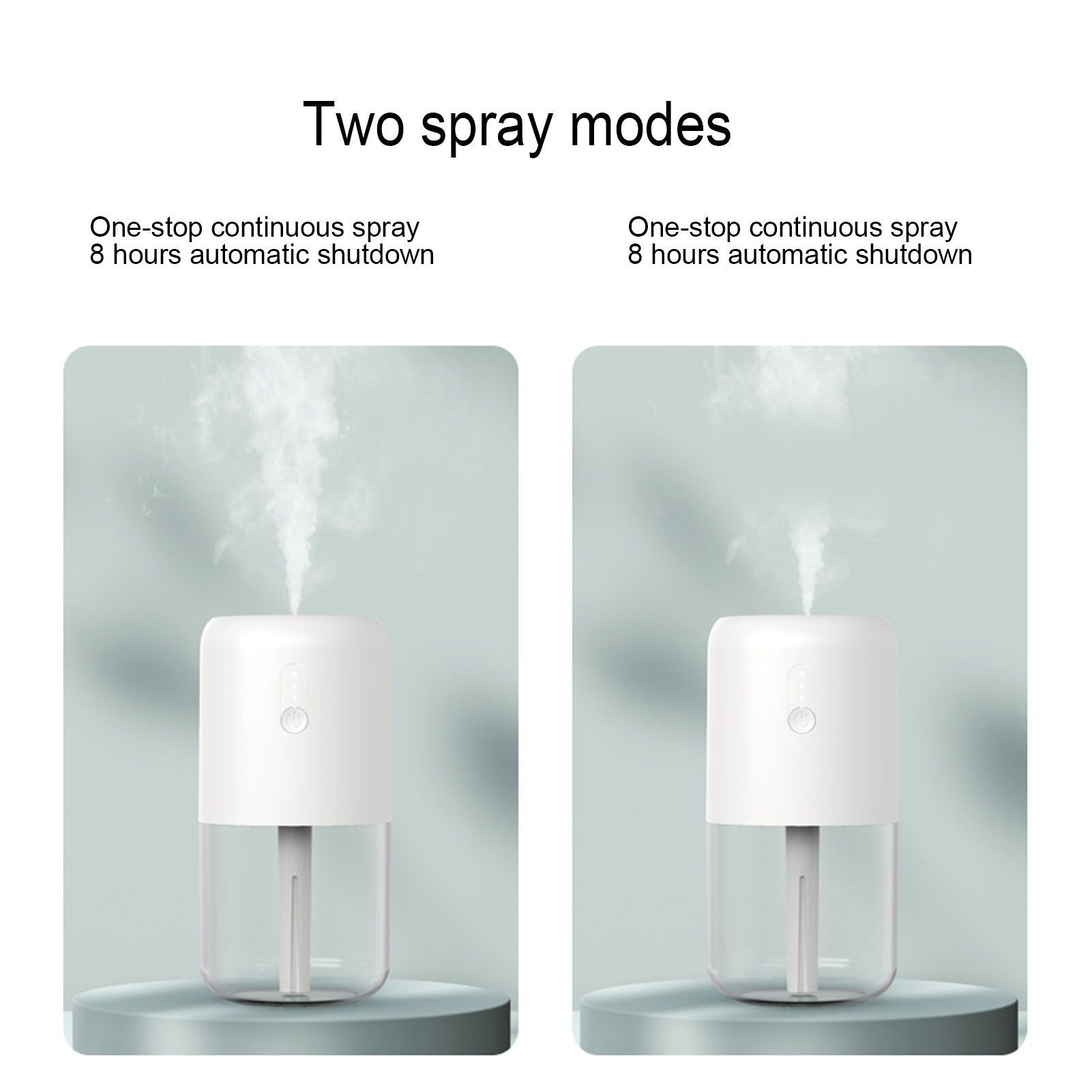 280ml Single Spray Humidifier Small Mist Quiet Operation with Warm Atmosphere Light for Car Home Office V1294-YM0523-3113210238911