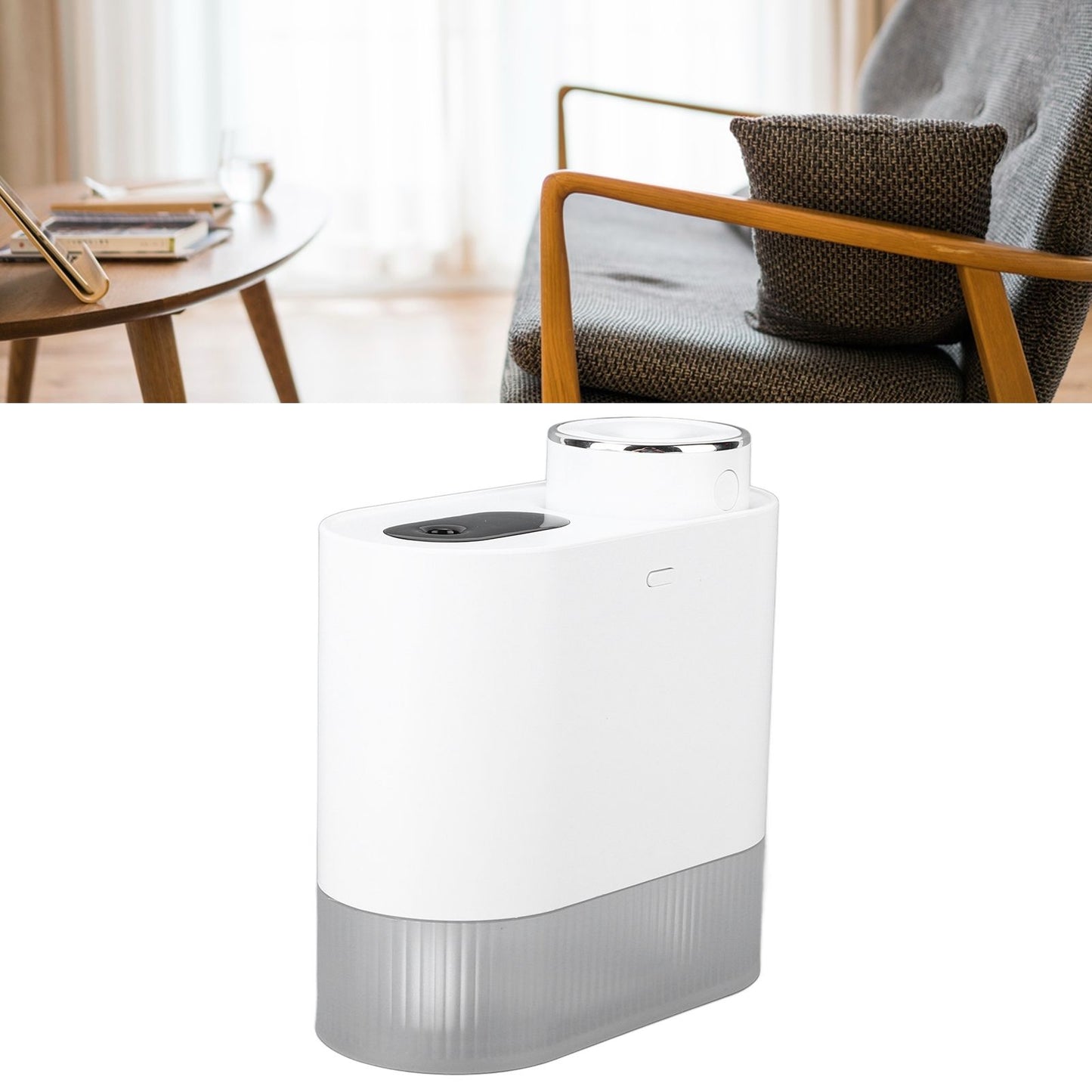 450ml Mini USB Humidifier High Capacity Double Spray Humidifier with Light for Bedroom OfficeWhite V1294-YM0523-3113210239111